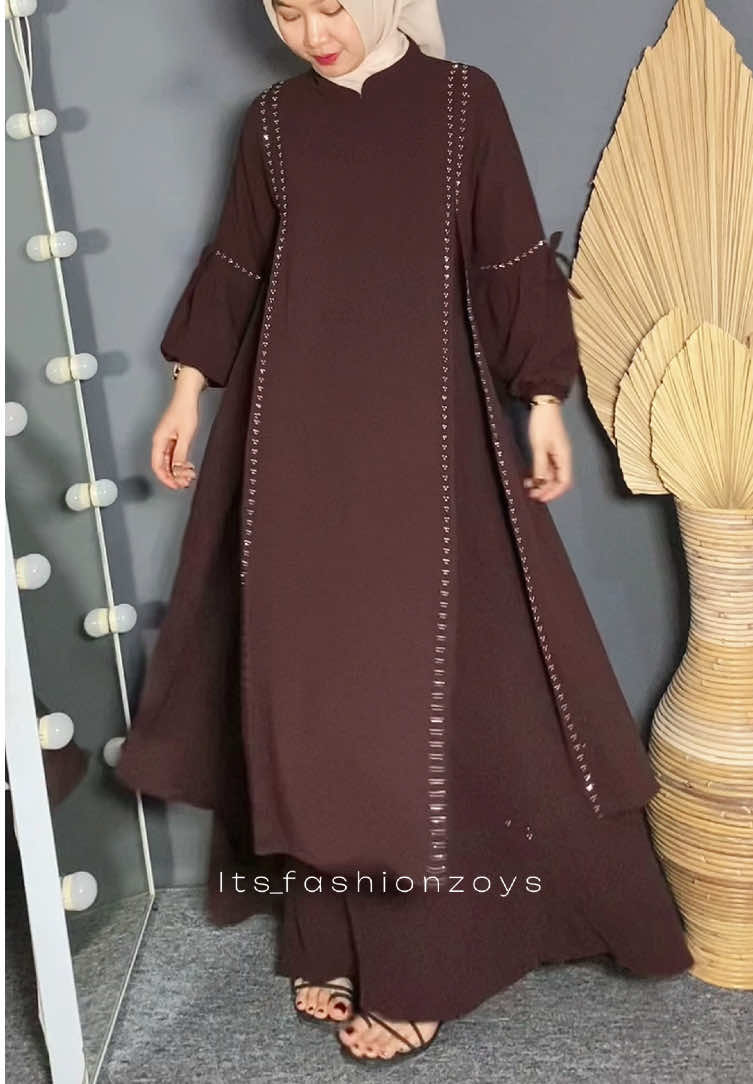 MasyaAllah, gamis pesta mahogany cuakeuup 🤎 #rekomendasi #gamis #gamismahogany #fyp #cuantanpabatas 