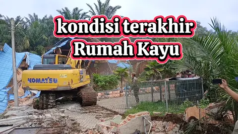 Rumah kayu setelah dirobohkan. #pemprovsumut #poldasumut #kodam1bukitbarisan #viral #beritaterkini.