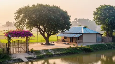 একাকী স্বর্গ... #village #nature #viral #house #RoxyDesignStudio 