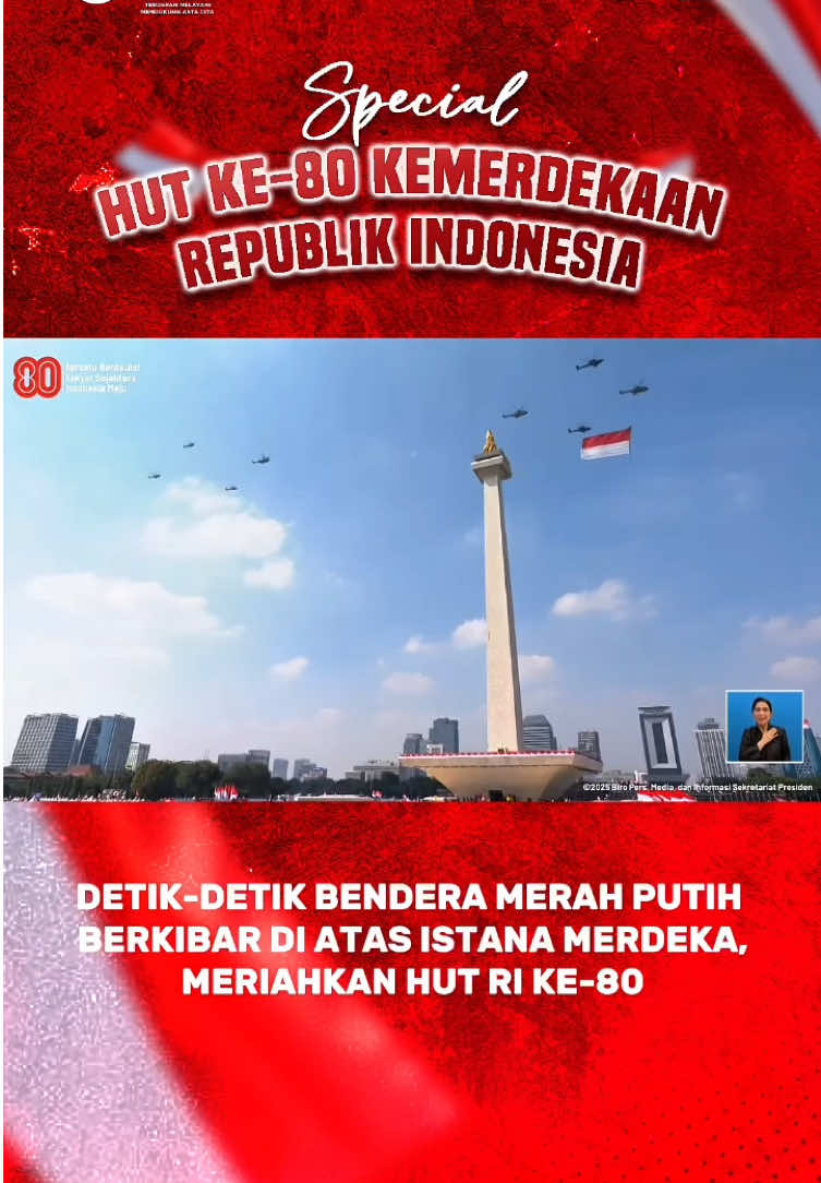 Detik-Detik Bendera Merah Putih Berkibar di Atas Istana Merdeka, Meriahkan HUT RI ke-80 #TVRI #TVRINasional #MediaPemersatuBangsa #HUT80RI 