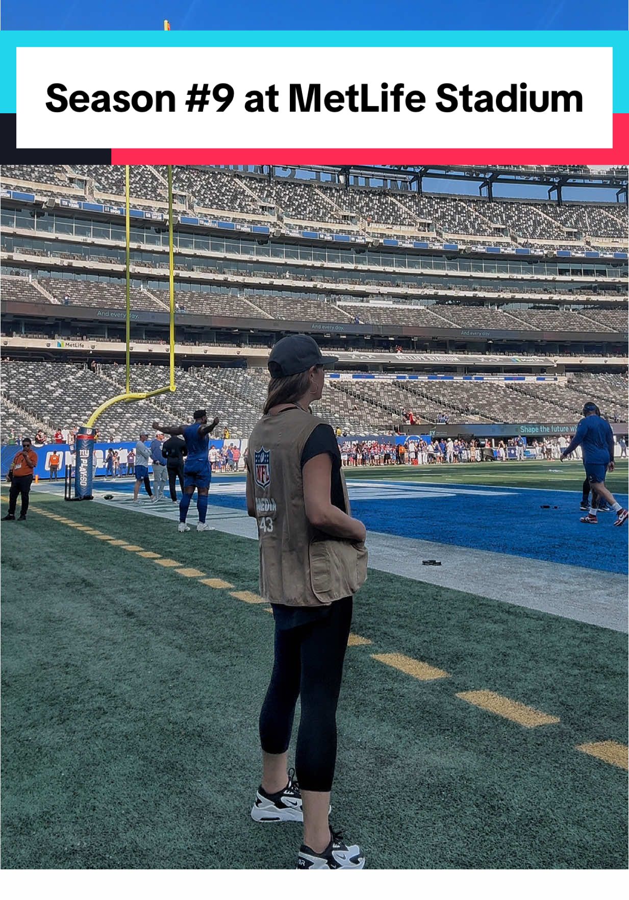 Back at MetLife for my 9th credentialed season 🏈 #metlifestadium #nygiants #giants #nfl #football 