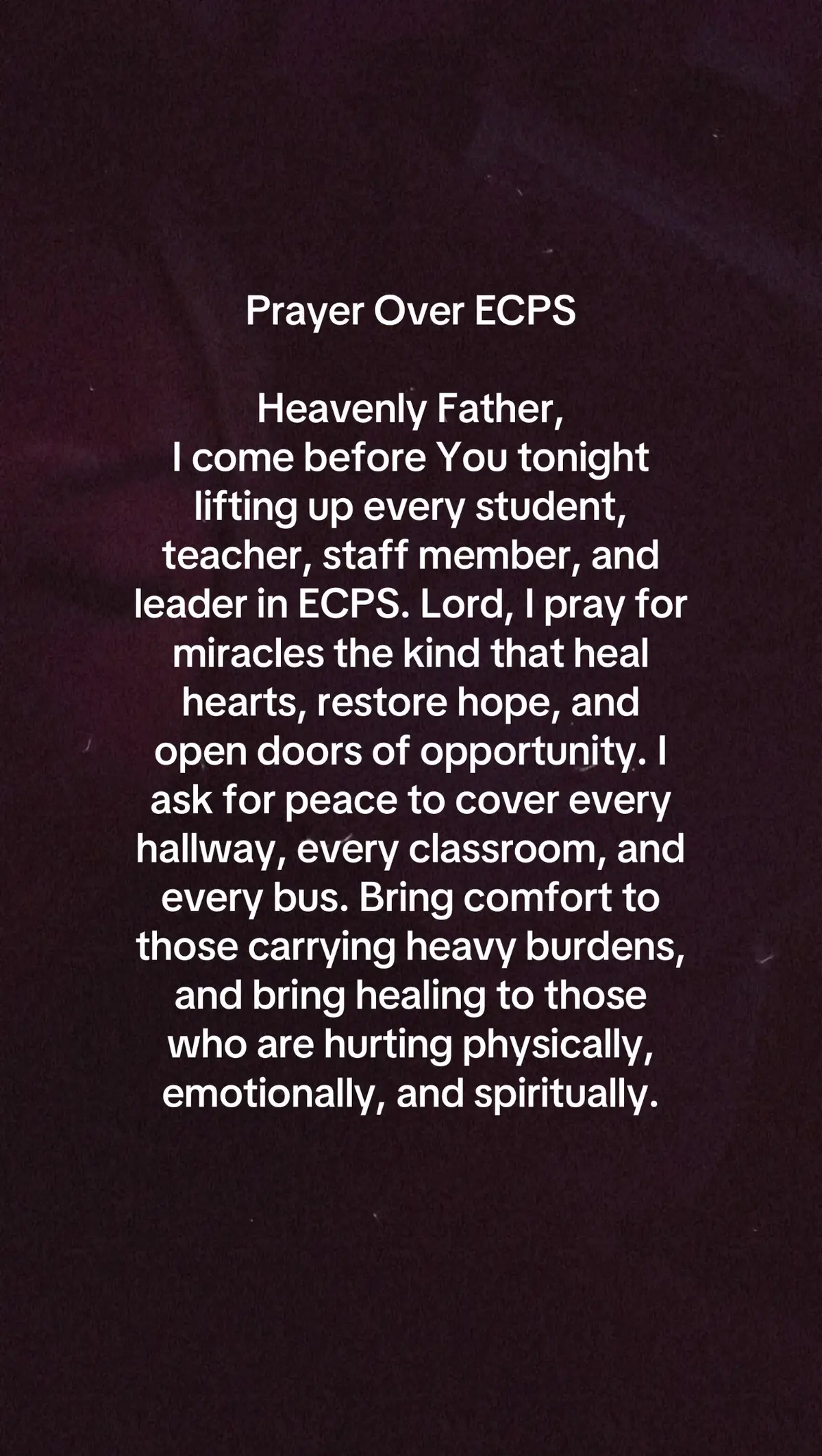 I pray this over all school districts but even more for mine. My heart is so heavy on so many days for the kiddos I encounter every day. I pray safety and prosperity over all the kiddos. 