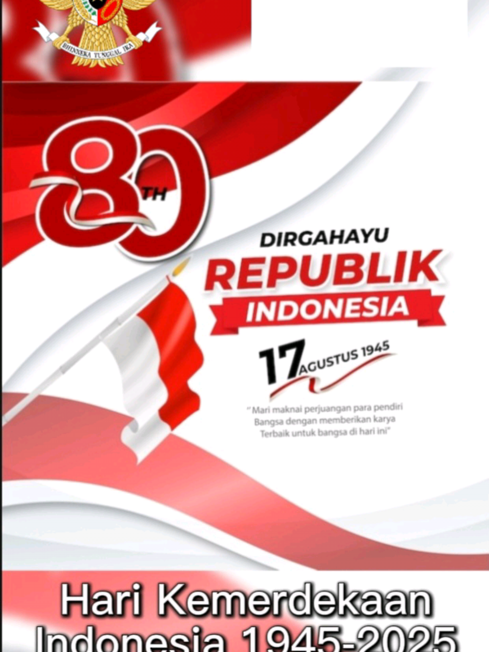 Selamat hari kemerdekaan Republik Indonesia 🇮🇩 Hari Kemerdekaan Indonesia pada 17 Agustus 1945 adalah momen bersejarah ketika Indonesia memproklamasikan kemerdekaannya dari penjajahan. Proklamasi ini menandai lahirnya bangsa Indonesia sebagai negara yang merdeka dan berdaulat. Peristiwa ini merupakan puncak perjuangan panjang bangsa Indonesia melawan penjajah dan menjadi simbol semangat persatuan serta tekad untuk menentukan nasib sendiri.  Berikut adalah penjelasan lebih detail mengenai Hari Kemerdekaan Indonesia 1945: Latar Belakang: Penjajahan: Indonesia telah dijajah oleh Belanda dan Jepang dalam waktu yang lama.  Perjuangan: Berbagai perlawanan dan perjuangan rakyat Indonesia telah dilakukan untuk meraih kemerdekaan.  BPUPKI dan PPKI: Badan Penyelidik Usaha-usaha Persiapan Kemerdekaan Indonesia (BPUPKI) dan Panitia Persiapan Kemerdekaan Indonesia (PPKI) dibentuk untuk mempersiapkan kemerdekaan.  Peristiwa Proklamasi: Pembacaan Teks Proklamasi: Teks Proklamasi dibacakan oleh Ir. Soekarno didampingi oleh Mohammad Hatta pada tanggal 17 Agustus 1945, pukul 10.00 pagi di Jalan Pegangsaan Timur No. 56, Jakarta.  Isi Teks Proklamasi: Teks tersebut menyatakan bahwa bangsa Indonesia memproklamasikan kemerdekaannya.  Pengibaran Bendera: Bendera Merah Putih dikibarkan untuk pertama kalinya pada saat proklamasi.  Makna Proklamasi: Kemerdekaan: Proklamasi menandai berakhirnya masa penjajahan dan awal kemerdekaan bagi bangsa Indonesia.  Kedaulatan: Indonesia menyatakan kedaulatan sebagai negara yang berhak menentukan nasib sendiri.  Persatuan: Proklamasi menjadi simbol persatuan seluruh rakyat Indonesia dari berbagai suku, agama, dan budaya.  Semangat Nasionalisme: Proklamasi membangkitkan semangat nasionalisme dan cinta tanah air.  Perayaan dan Peringatan: Upacara Bendera: Setiap tanggal 17 Agustus, upacara bendera dilaksanakan di seluruh Indonesia untuk memperingati hari kemerdekaan. Berbagai Kegiatan: Berbagai kegiatan seperti lomba-lomba tradisional, pawai, dan pertunjukan seni diadakan untuk memeriahkan hari kemerdekaan.  Pentingnya Peringatan: Mengenang Perjuangan: Peringatan 17 Agustus mengingatkan kita akan perjuangan para pahlawan dan pengorbanan mereka demi kemerdekaan. Menumbuhkan Semangat Nasionalisme: Peringatan ini memperkuat rasa cinta tanah air dan semangat persatuan. Membangun Karakter Bangsa: Peringatan kemerdekaan menjadi momentum untuk membangun karakter bangsa yang kuat dan berintegritas. #masukberanda #beranda #harikemerdekaanindonesia #17agustus #merdeka 