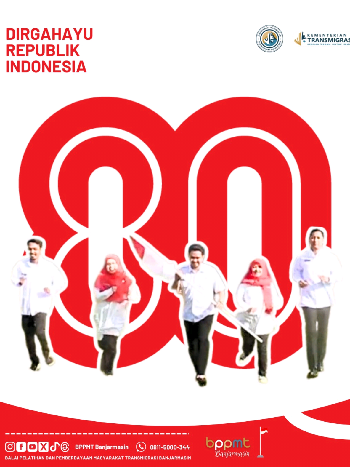 Selamat Hari Ulang Tahun ke-80 Republik Indonesia! “Bersatu Berdaulat, Rakyat Sejahtera, Indonesia Maju.” 🎉✨ Sebagai generasi penerus, kita memiliki tanggung jawab untuk melanjutkan perjuangan para pahlawan yang telah mengorbankan jiwa dan raga demi kemerdekaan bangsa. Mari kita jadikan momentum kemerdekaan ini sebagai pengingat untuk terus berkontribusi bagi bangsa, demi terwujudnya masyarakat yang sejahtera dan Indonesia yang jaya. ❤️🤍 Penulis dan Video: Anggit Tinarbuka Talent: Nur Syahdan, Istiqomah, Fauziatus Silmi, Deni Setiadi P, Muhammad Sayuti, Edy Rahman, Nurcholis Lokasi: BPPMT Banjarmasin #Kementrans  #BPPMTBanjarmasin  #Kesejahteraanuntuksemua  #HUT80RI  #BersatuBerdaulat 