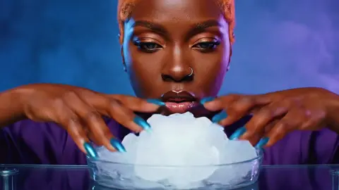 ✨Which crunchy treat is more satisfying - ice or cornstarch? 🧊🍧 #foodasmr #foryoupage #cornstarchasmr #iceasmr #crunchyasmr  
