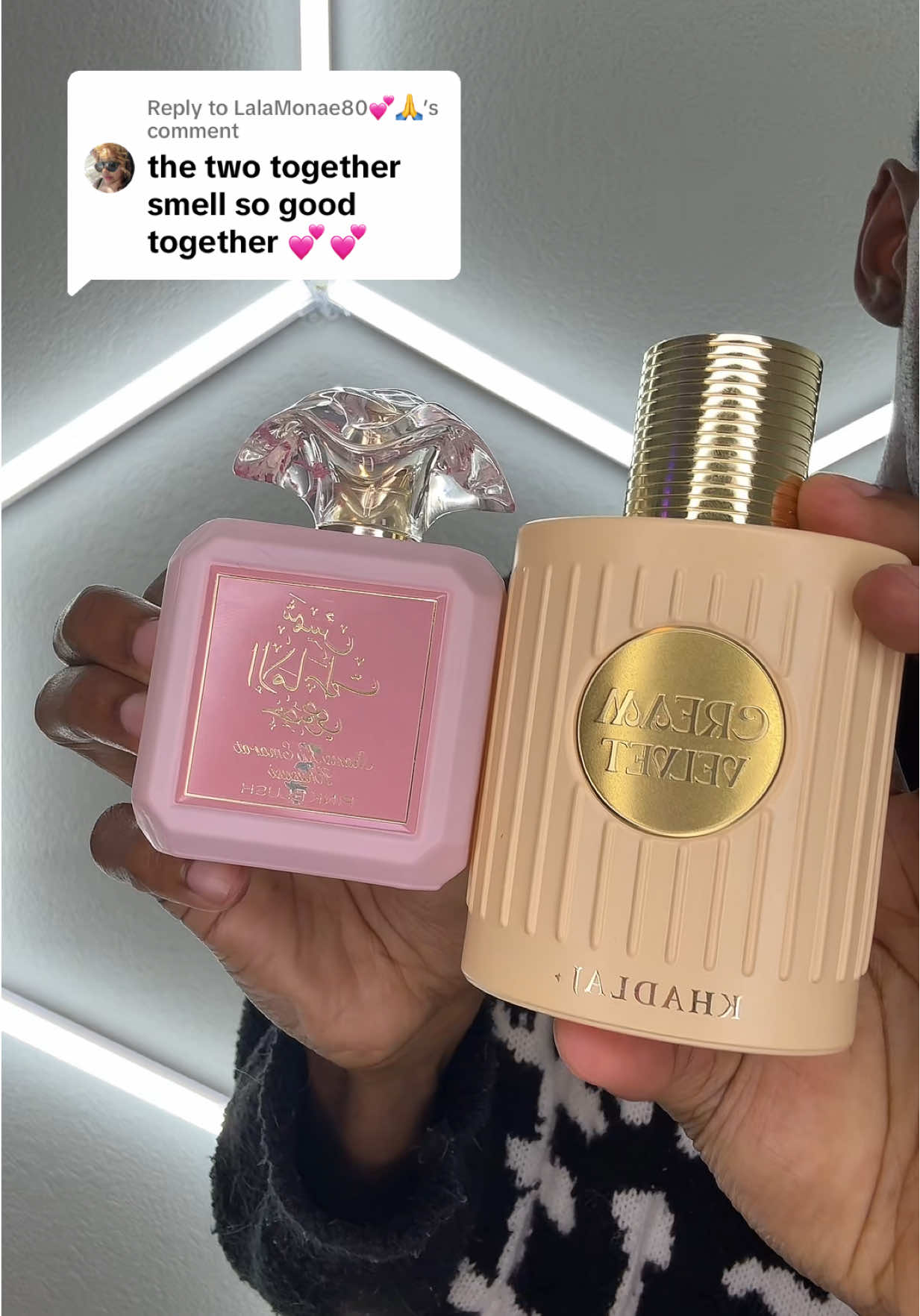 Replying to @LalaMonae80💕🙏  #KhadlajCreamVelvet  #UnisexLuxuryPerfume #PinkBlushPerfume  #ShamsAlEmarat #pinkblush  #creamvelvet 