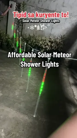 Sulit tipid na tong solar meteor shower lights kaya habang mura at may stock pa icheck out niyo na. #solarmeteorshowerlights #solarchristmaslights #affordablechristmasdecor 
