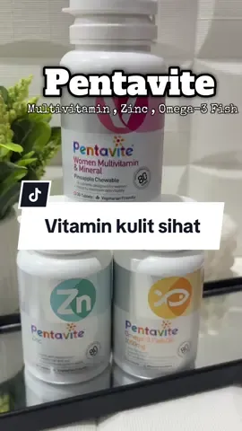 🌸 Pentavite Women Multivitamin & Mineral ✔️ Lengkap vitamin & mineral khas untuk wanita ✔️ Bantu tenaga & kecantikan kulit, rambut, kuku 💎 Pentavite Zinc ✔️ Kulit cepat pulih & jerawat cepat kecut ✔️ Kuatkan imun & seimbangkan hormon 🐟 Pentavite Omega-3 Fish Oil ✔️ Jaga kesihatan jantung & otak ✔️ Lembapkan kulit & kurangkan sakit sendi  Senang ja nak cantik luar dalam amalkan 3 nie korang akan nampak perubahan 😘  #pentavite #zinc #omega3 #suppliment 