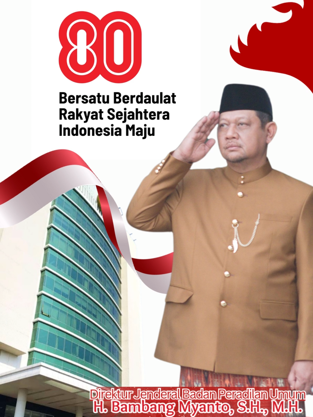 Direktorat Jenderal Badan Peradilan Umum mengucapkan Dirgahayu Republik Indonesia ke-80 Bersary Berdaulat, Ramyat Sejahtera, Indonesia Maju!  #fyp #sobatbadilum #ditjenbadilum #17agustus @humasmahkamahagung 