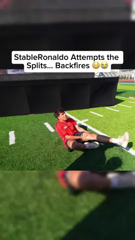 StableRonaldo tried the splits… and it went horribly wrong 😳😭 (Don’t worry, he’s okay! 🙏)  #StableRonaldo #JasonTheWeen #Sakura #StreamerGames #Lacy