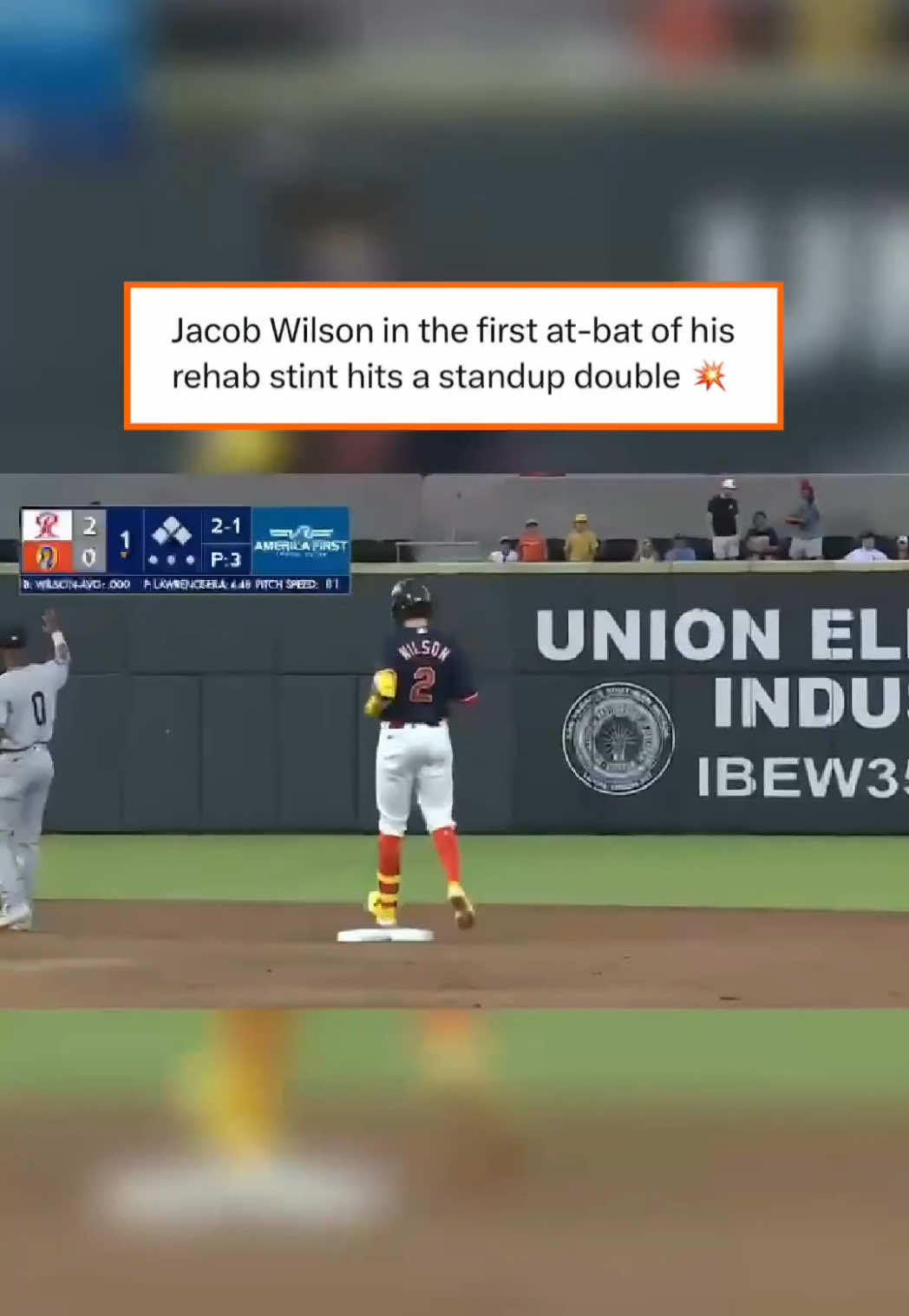 Jacob Wilson is officially back to doing Jacob Wilson things in his first game on rehab assignment with Las Vegas 👀 #Athletics #Baseball #MLB #MiLB