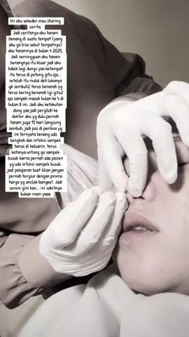 Sekedar sharing aja dan jadi pelajaran buat klian ☺️#fyppppppppppppppppppppppp #benang #hidung #infeksi 