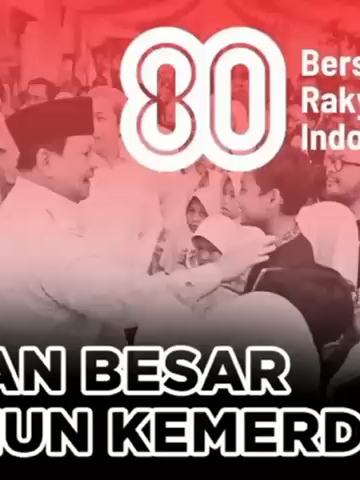 Indonesia emas semakin dekat di usia 80 tahun merdeka. Bukti nyata hadir dari program prorakyat, pangan, investasi, hingga pertahanan.#fypdongggggggg