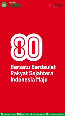Hallo Sahabat MADTSA MALIDA  🇮🇩 HUT KE 80 RI🇮🇩 Assalamualaikum wr wb, Ahad, 17 Agustus MTs Mathalibul Huda Mlonggo telah melaksanakan kegiatan *HUT ke-80 Republik Indonesia* yang diikuti oleh 3 unit Yayasan Mathalibul Huda Mlonggo mulai dari MI,MTs dan MA. Semoga peringatan kemerdekaan ini dapat membangun semangat juang pahlawan dan terus menginspirasi. Merdeka‼️🇮🇩 #MADTSAMALIDA #malidagenerasiterbaik #mtsmalida #mtsmathalibulhudamlonggo #mtsmhmlonggo 