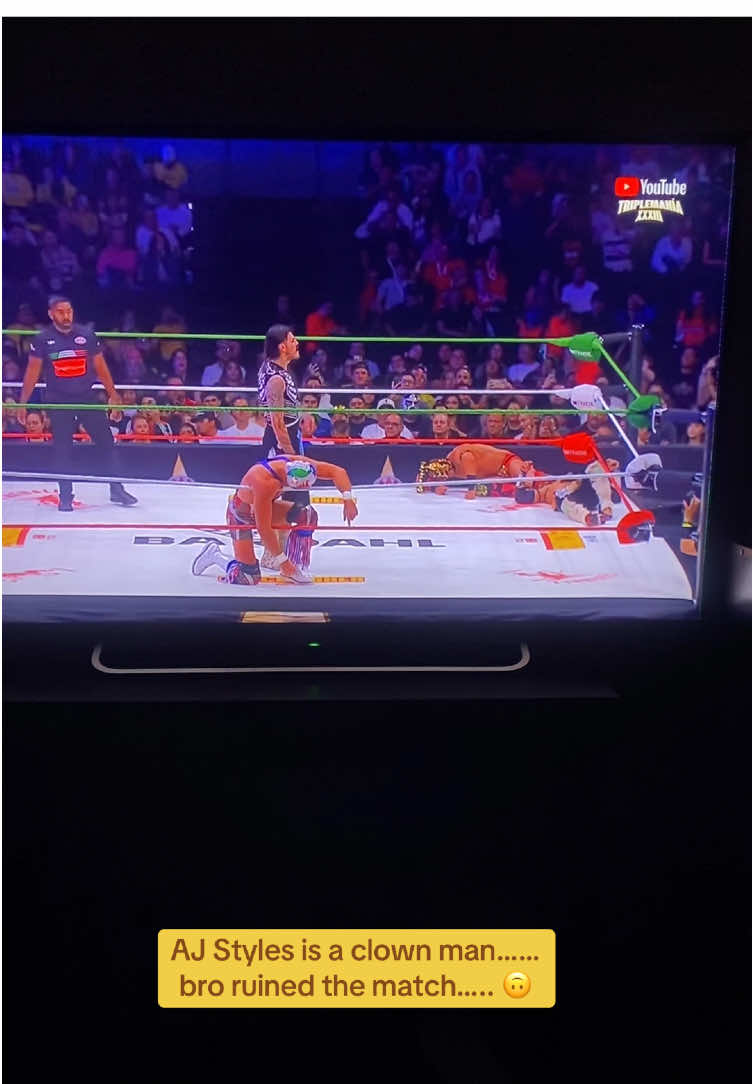 Part 2. AJ lost fair & square at Summerslam…. Tf is his problem?! SMH. This was Dom’s match. 😭😭😭😭😐 #wwettfam #WWE #wwetiktok #wwefans #wwefan #luchalibre #fyp 
