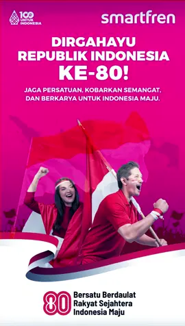 Dirgahayu Republik Indonesia ke 80! 17 Agustus 1945 - 17 Agustus 2025. “80 Tahun Merdeka, Jangan Cuma Bangga! Saatnya menjaganya dengan cinta,karya nyata dan bukti nyata.🇮🇩” #17agustus  #kemerdekaanindonesia🇮🇩  #merdeka  #buktinyata  #smartfrenkepri 