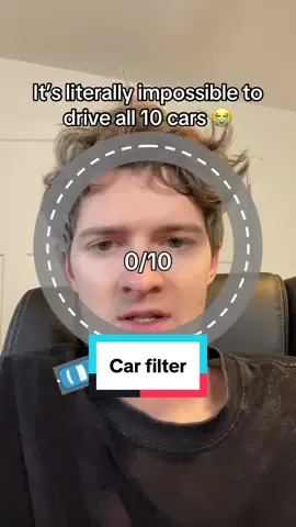 Drive into the circle filter is so hard 😭 #filterchallenge #challenge #filter #impossiblechallenge #cars 