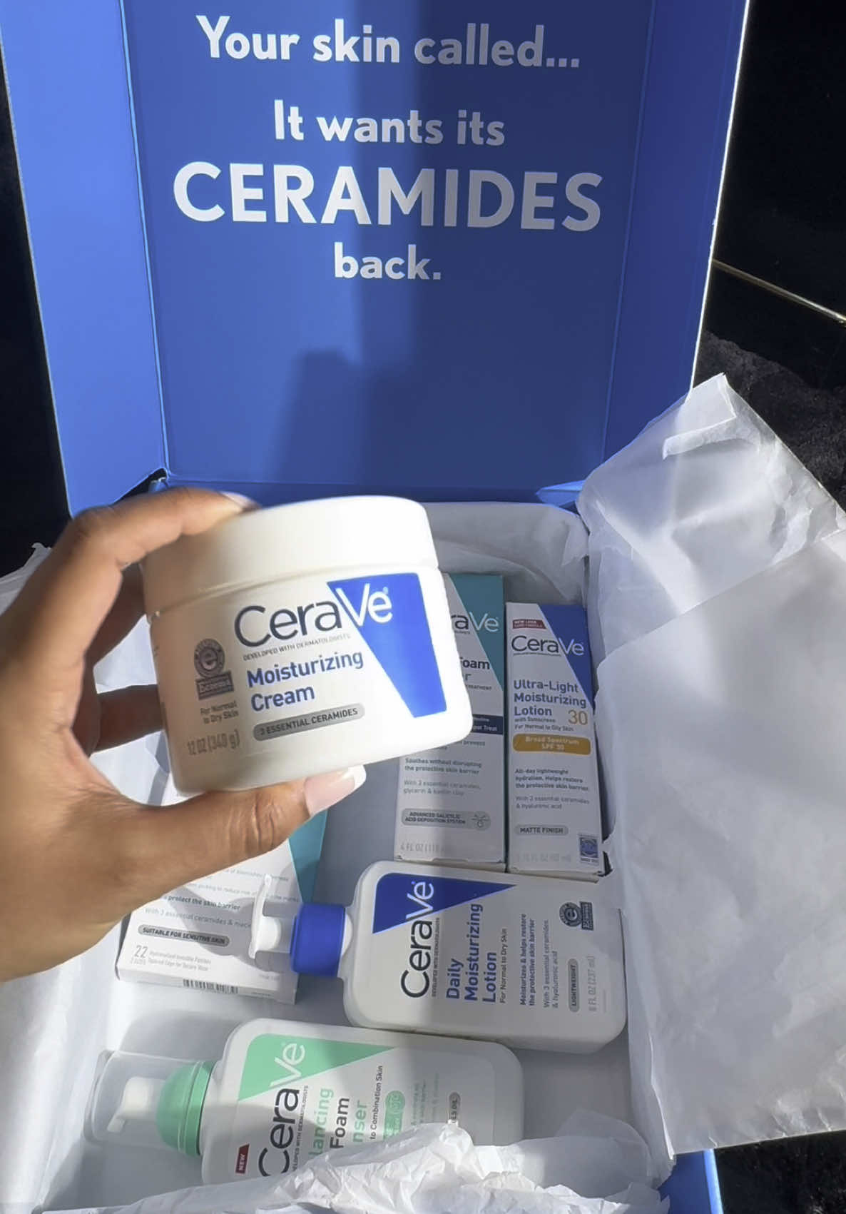 POV: your skin called… and CeraVe delivered 💙🧴 Which one should I try first?! 👀 #foryoupage #cerave #fyp #viral #trending  @CeraVe 