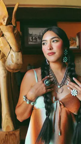 Dressed like a boss. Accessorized like a legend @Ash 🍓🐴🌸🍒🌵  #nizhonitradersllc #sterlingsilverjewelry #navajojewelry #turquoisejewelry #handmadejewelry 