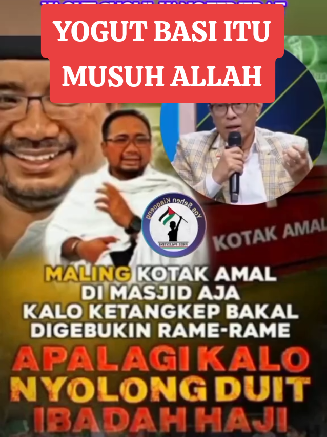 YAQUT ITU MUSUH ALLAH. Karena menambah hak umat untuk menunaikan ibadah haji.  --- Kalau memang PARA TERNAK itu mencintai NKRI, ingin memberantas koruptor, pasti mereka berbondong bondong menuntut agar Yakult ini segera di proses secara hukum dan ditindak tegas. Tapi selama ini PARA TERNAK itu semua diam pura pura tidak tahu.  Giliran video Gus Nur aja gerombolan TERNAK muncul semua rebutan berkomentar menghil1n4 m3r3nd4hkan gus nur. 