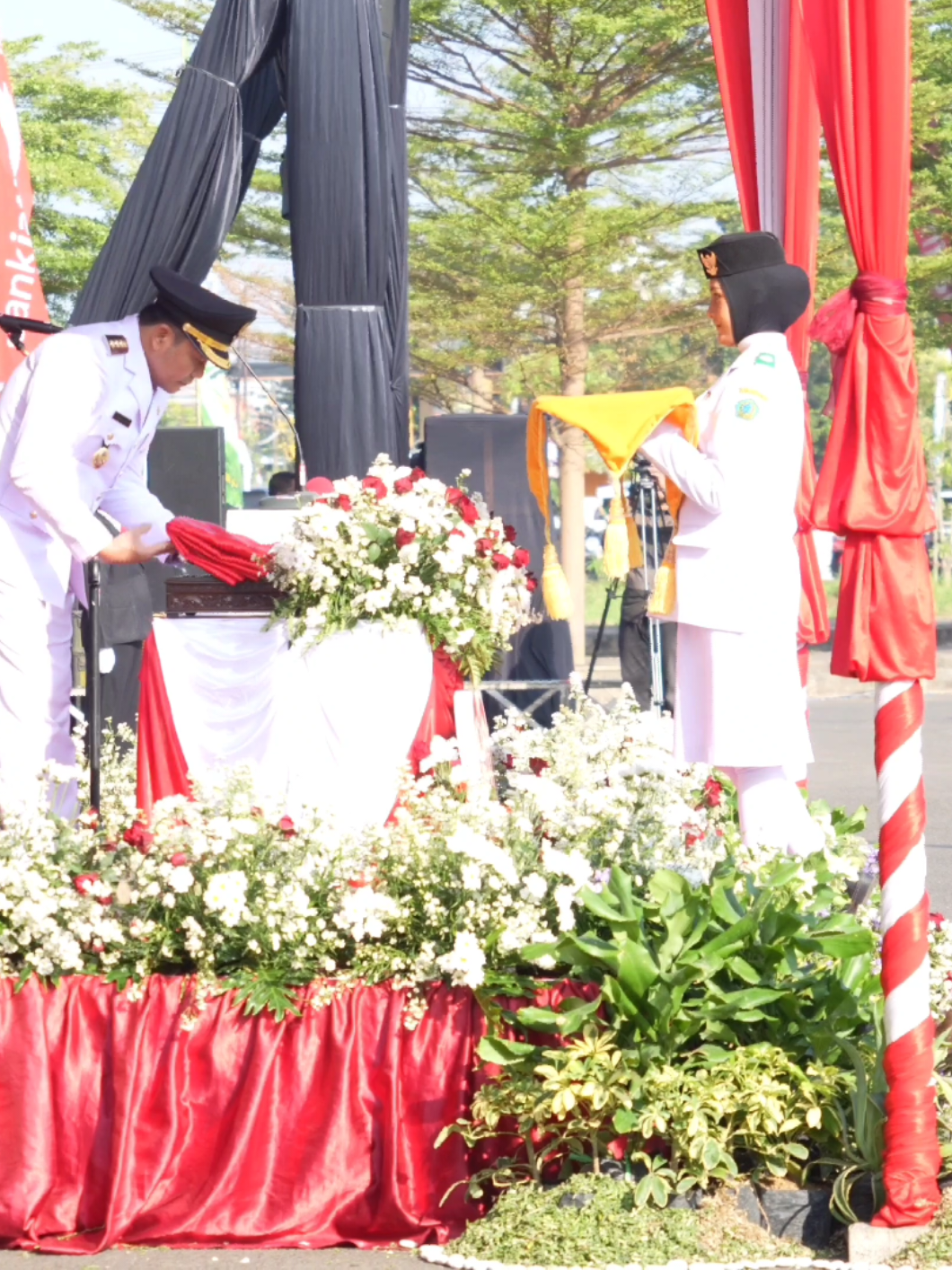 Pasukan Pengibar Bendera Pusaka dalam Upacara Detik detik Proklamasi HUT RI ke 80 di MPP Sidoarjo #proklamasi #upacara  #paskibraka #hutri80 #kemerdekaan 