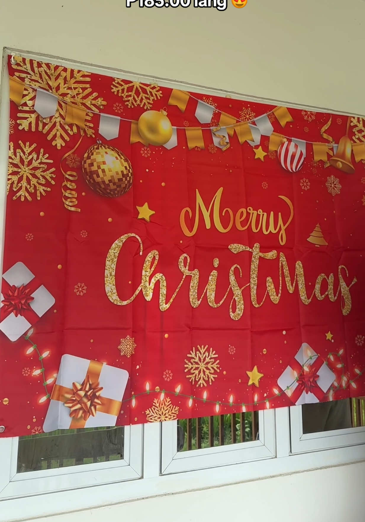 Mas mura siya ngayon last nasa P280.00 pa to P185.00 nalang siya ngayon 😍❤️ #merrychristmasbackdrop #christmasbackdrop #backdropchristmas 