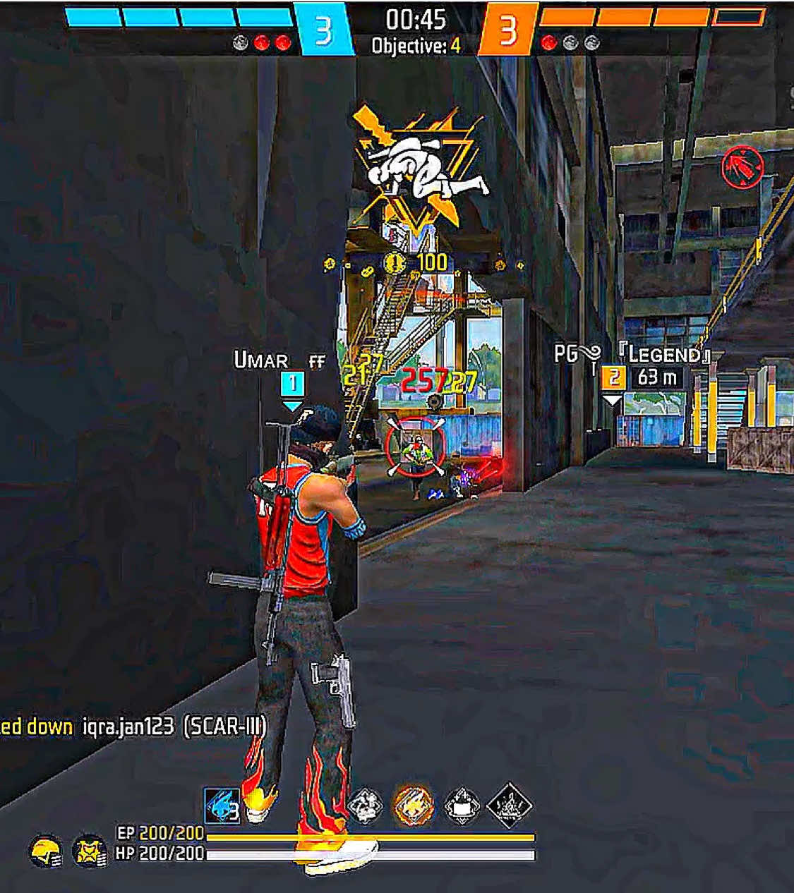 Against Clutch Squad ☠️ 1vs4 🥹 #foryou #fyp #freefire #viral #trending 
