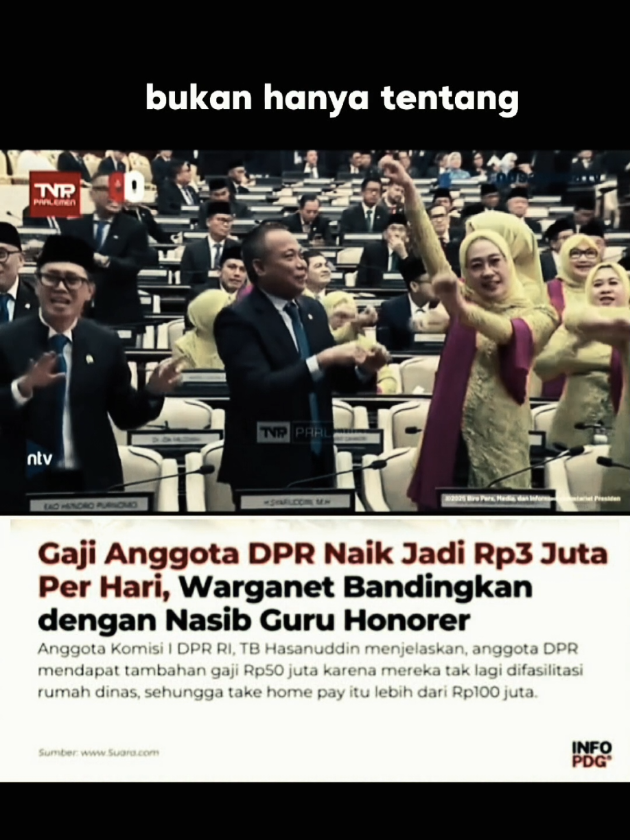 Gaji Anggota DPR Naik Jadi Rp3 jt Per hari, / Rp100 jt per bulan,  