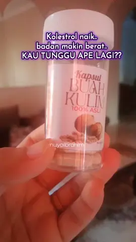 Bau dia macam petai...tapi bila dah ada dalam bentuk kapsul ni takde la nak kena tahan bau lagi😂 #buahkulim #ikhtiar #tekanandarahtinggi #jantung #buahpinggang 