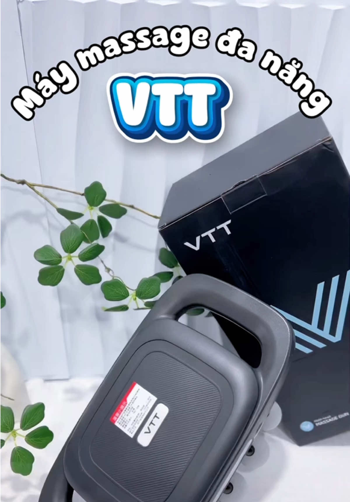 “Căng cơ, mỏi vai gáy cả ngày? Đã có máy massage VTT 💆‍♀️💪 – 16 đầu, 30 cấp độ, lực mạnh 50kg, thả lỏng cơ thể – recharge tinh thần!”#maymassageVTT #massagecothe #thuGianMoiNgay #giamStress 