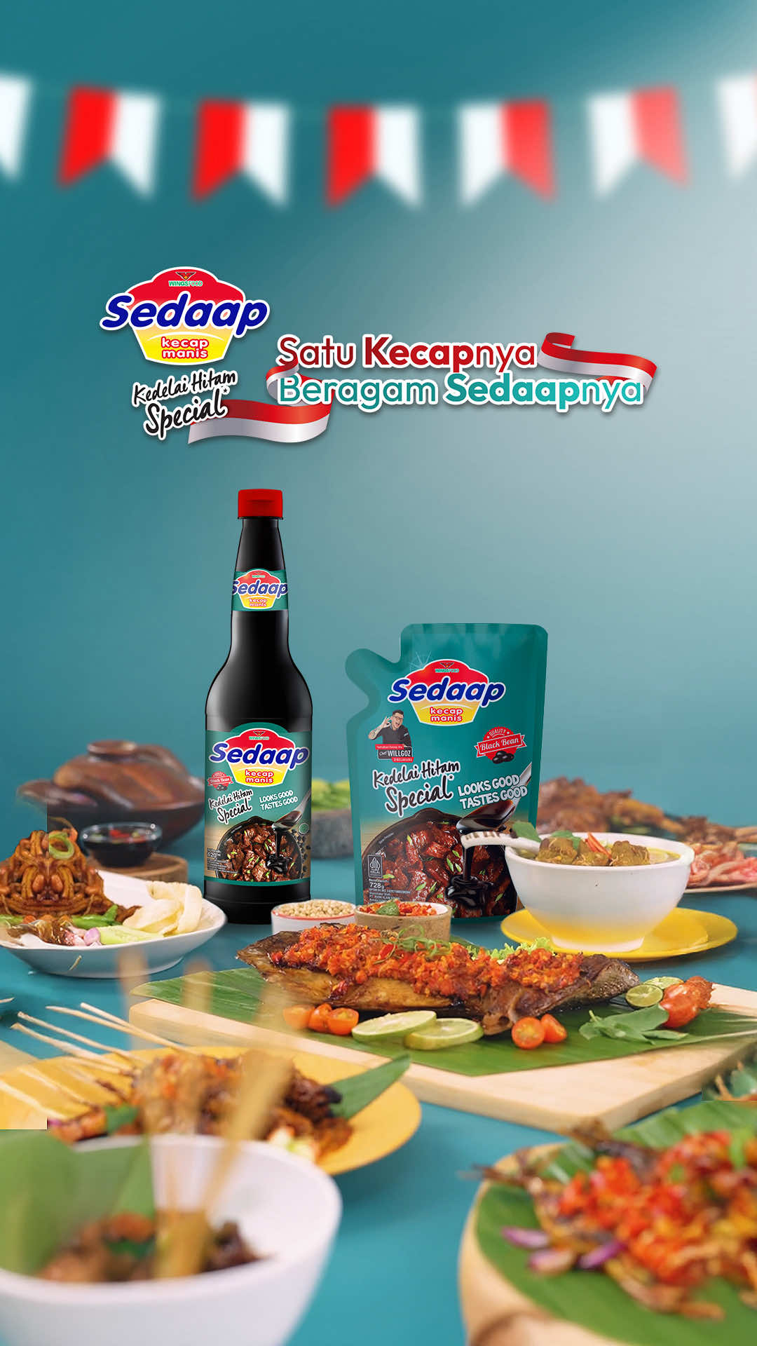 Beragam kesedaapan dari Sabang sampai Merauke, menyatu dengan special. ✨  Satu Kecapnya, Beragam Sedaapnya! Karena kemerdekaan juga soal merayakan sedaapnya keberagaman rasa di meja makan ditemani Kecap Sedaap Kedelai Hitam Special. 🙌🏻 Selamat merayakan kemerdekaan 17 Agustus dengan special bersama 17 Kreator dan 17 Masakan Khas Indonesia. Merdeka! 🇮🇩 #KecapSedaapKedelaiHitamSpecial #InspireYourTaste #SatuKecapnyaBeragamSedaapnya