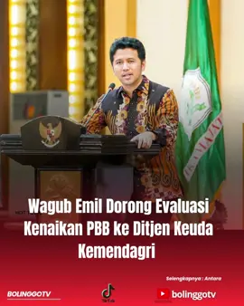 Wakil Gubernur Jawa Timur Emil Elestianto Dardak mengatakan berkoordinasi dengan Direktorat Jenderal Keuangan Daerah (Ditjen Keuda) Kementerian Dalam Negeri (Kemendagri) untuk mendorong evaluasi atas kenaikan Pajak Bumi dan Bangunan (PBB). “Pasca berkonsultasi, kami juga sudah memohon arahan agar bisa mendorong evaluasi PBB,