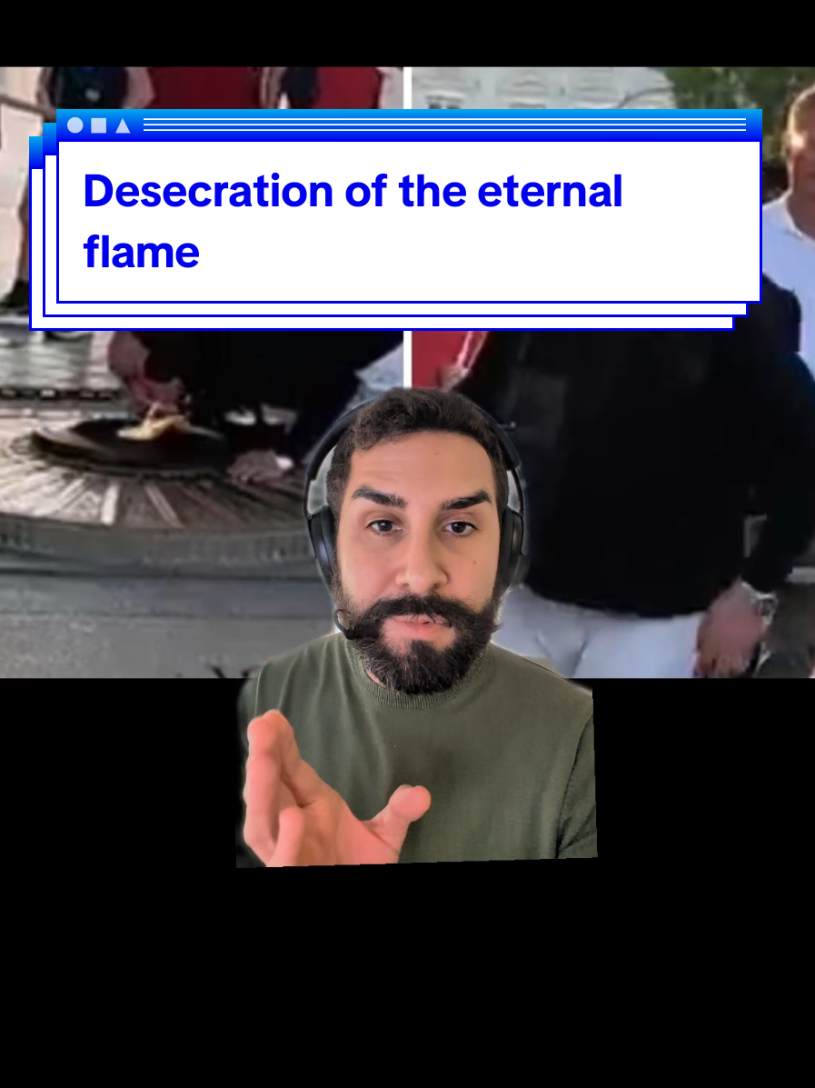 The desecration of the eternal flame in France. disgusting #jksays #notlegaladvice 
