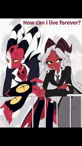 Why I’m in love now - Erika <33 and thanks to @MizuMations for helping me design her (side note she isn’t male having the gray hair is just a design choice) #helluvaboss #blitzo #selfshipping #fyp #oc 