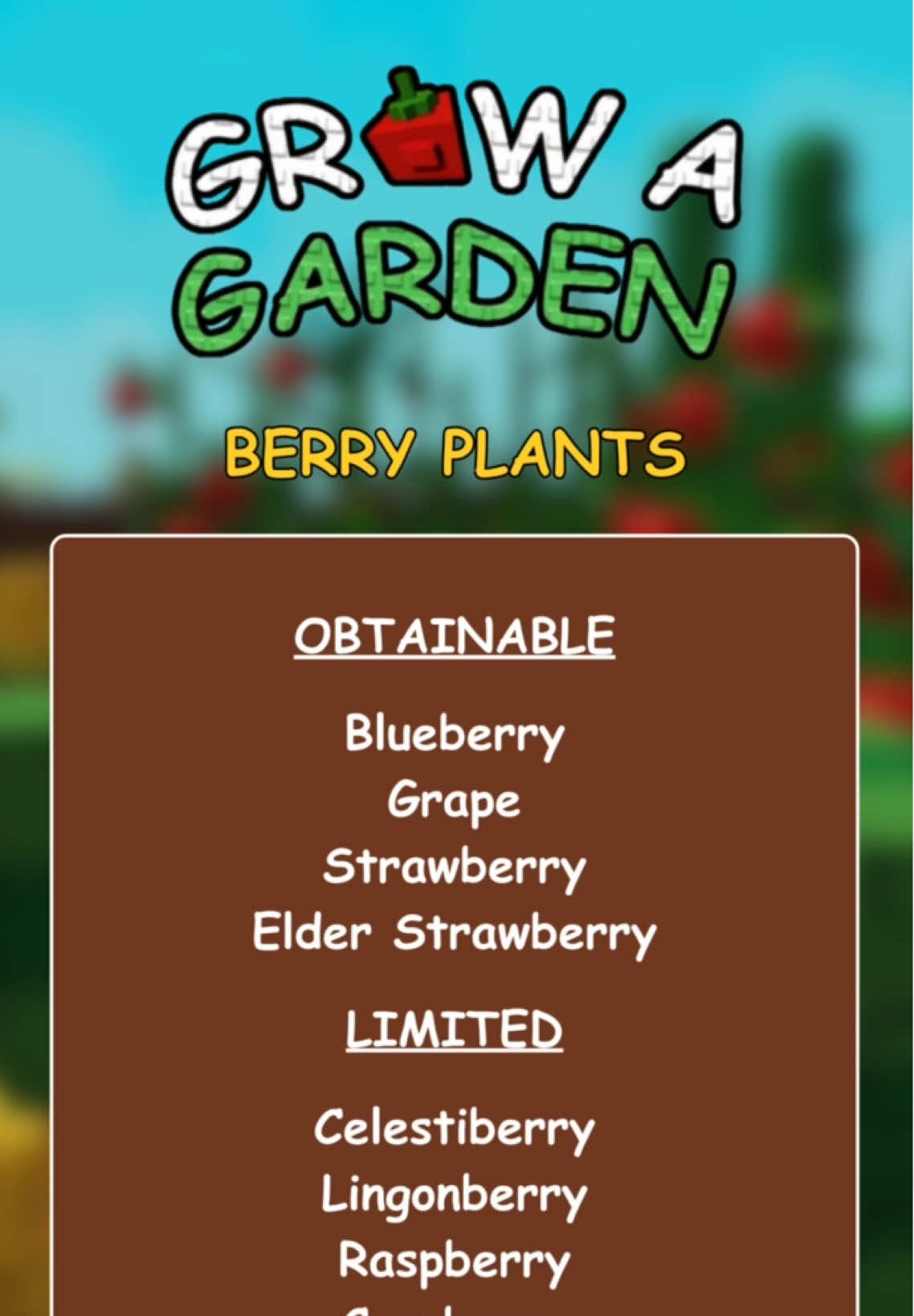 Grow a Garden Beanstalk Sweet Berry #beanstalk #fyp #growgarden