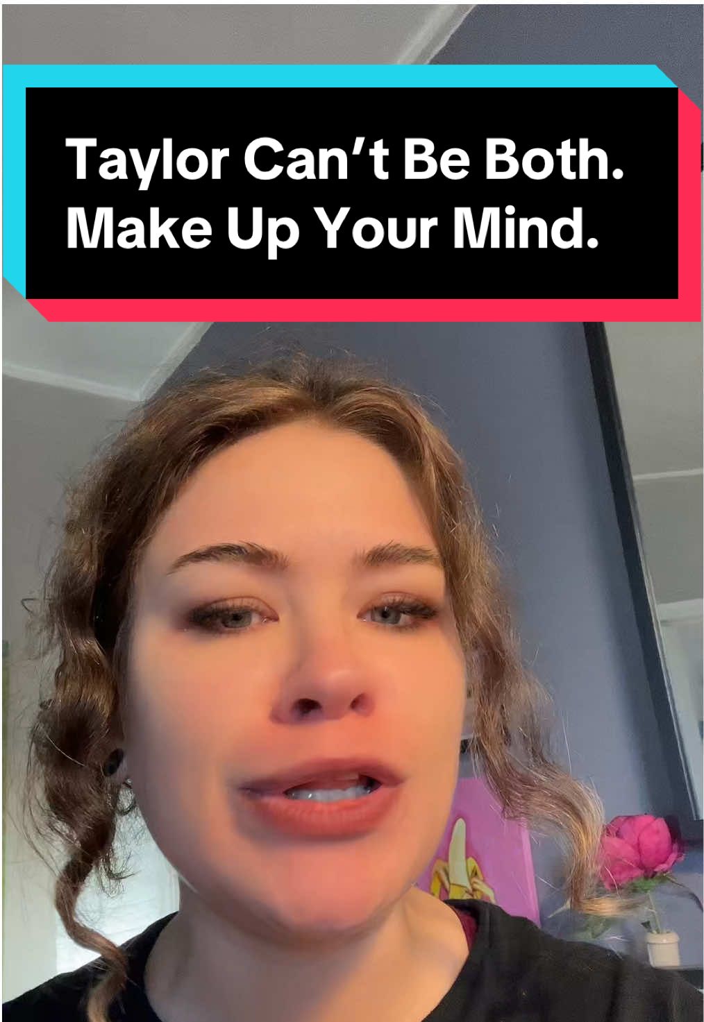 She can’t be both. Either admit what she is and that you’re a fan of a bad person, or admit that she’s a vapid, empty headed hack. It can’t be both. 