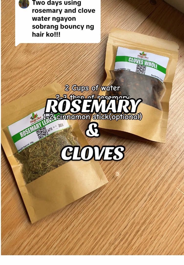 Replying to @ᥫ᭡ #rosemarywater #rosemaryforhairgrowth #rosemaryandcloves #hairgrowthshampoo 