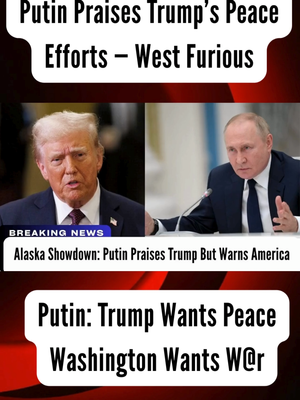 Alaska Showdown: Putin Praises Trump But Warns America #breakingnews   #alaska   #ukraine   #donaldtrump   #putin 