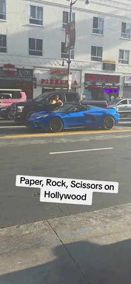 Paper, Rock, Scissors on Hollywood. #paperrockscissors #hollywood #cutse 