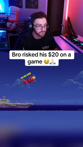 Bro risked $20 on a game 😂 #streamer #streaming #fyp 