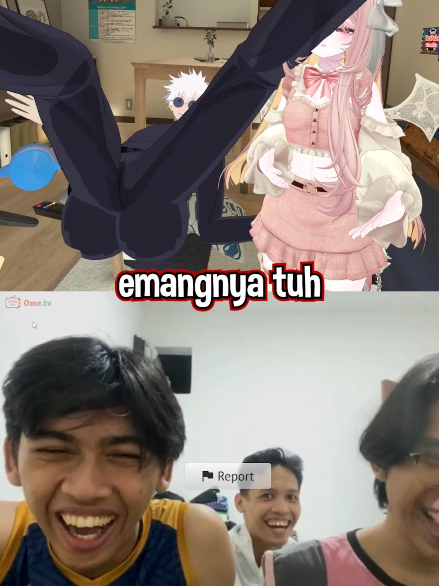 Gojo ngangkang ft @pomubochi #vrchat #ometv #anime