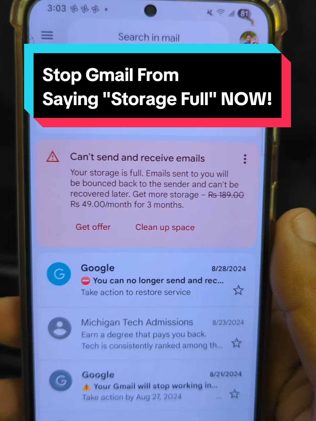 Stop Gmail From Saying 