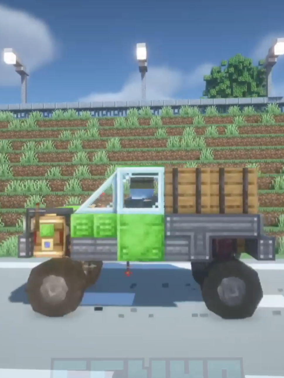Городской пикап в Minecraft Create! Переднеприводный пикап для города и лёгкого бездорожья. #шышыга #craft #create #vs #Minecraft #createmod #пикап #mine 