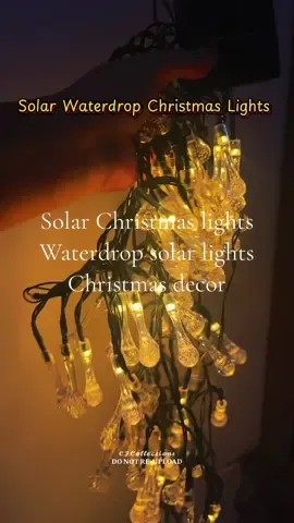 Solar 30LED waterdrop lights Christmas decor LED Lights ✨ #waterdrop #christmas #christmasdecor #affordable #light    
