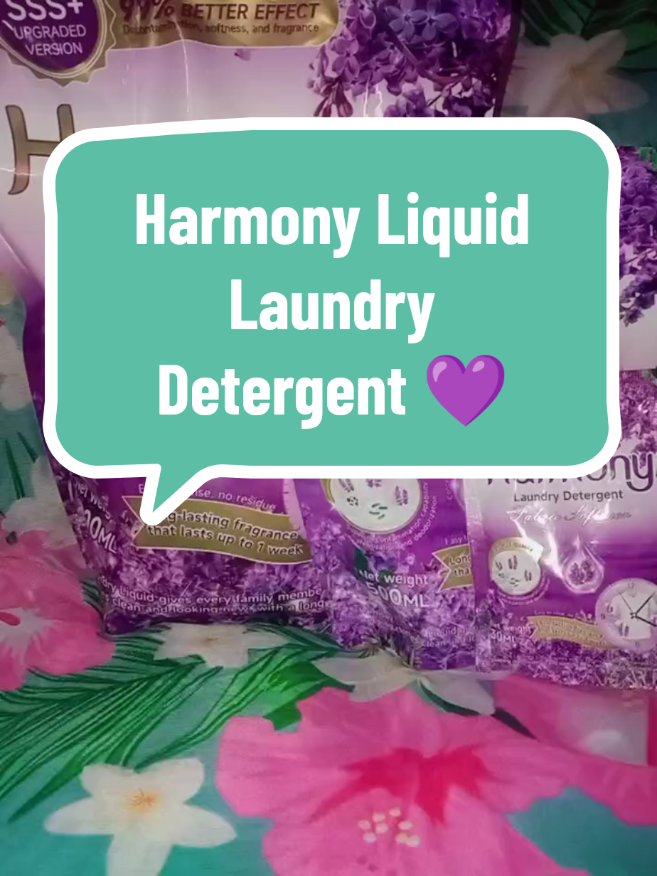 [2000ml+free 530ml] laundry liquid detergent with fabcon 3in1  fragrance up to 72 hours scent Lavender & Rose Scent tulips scents with perfume long lasting fragrance 💜 #harmony #liquiddetergent #laundrydetergent #tiktokshopontrend 