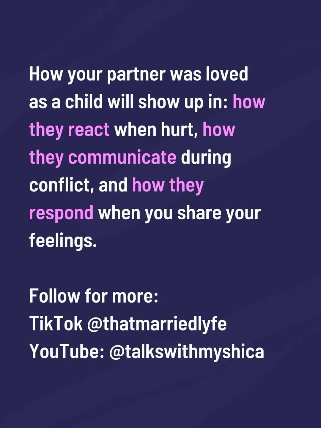 Follow me for more marriage content. YouTube: @talkswithmyshica
