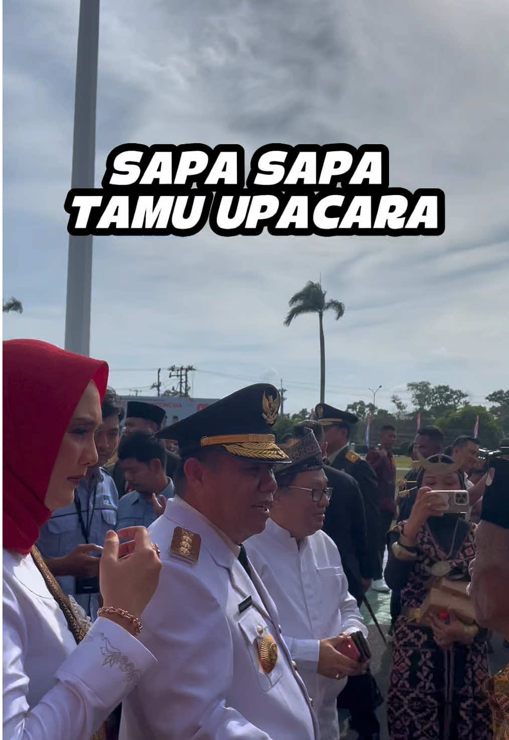 Sapa-sapa tamu upacara HUT RI ke-80 di Halaman Kantor Gubernur Kep. Bangka Belitung #hutri80 #hidayatarsani 