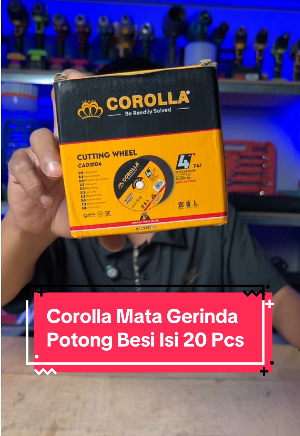 Corolla mata gerinda potong 4 inch 1 kotak isi 20 pcs murah berkualitas  #matagerinda #cuttingwheel #matagerindabesi 