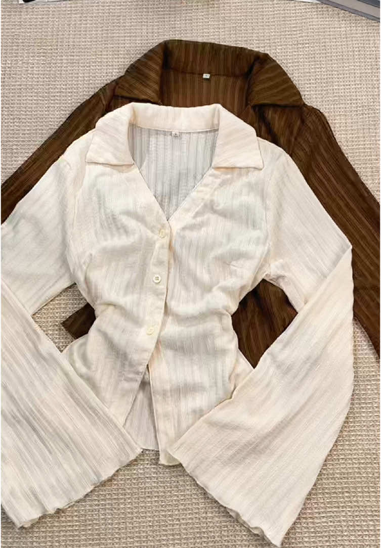 So cute, I'm looking forward to you wearing it.✨✨ #Women #FlounceSleeve #Front #Blouse#Chic #Casual #Soft #summershirt #summeroutfits #LongSleeve#LongSleeveop #DailyWear#LadiesClothes #AllSeasons#longsleeveshirt #Womenswear#Shirts#womenshirt#Elegant#girl#girlstyle#casualoutfits#outfit#ootdinspo#fashion#top#summertop#croptop #comfortable #cute#fyp #spotlightfinds#tchic#tiktokmademebuyit #tiktokshopholidayhaul #tiktokshopsummerturnup#dealsforyoudays #ymj