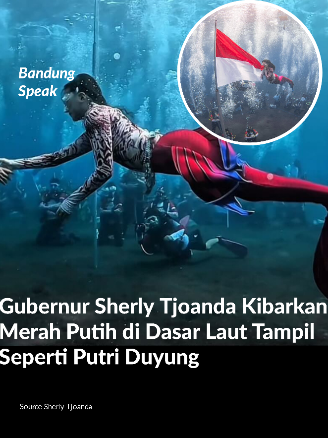 Gubernur Maluku Utara, Sherly Tjoanda, memperingati HUT ke-80 Kemerdekaan RI dengan cara yang tak biasa: mengibarkan bendera Merah Putih di dasar laut Sulamadaha, Ternate. Dalam aksi yang sarat makna ini, Sherly menyelam dengan kostum merah putih, menyerahkan bendera kepada Ketua Wanita Selam Indonesia (WASI), Tri Tito Karnavian, yang bertindak sebagai inspektur upacara. Upacara ini diikuti oleh sekitar 120 penyelam dari berbagai daerah, disertai lagu 